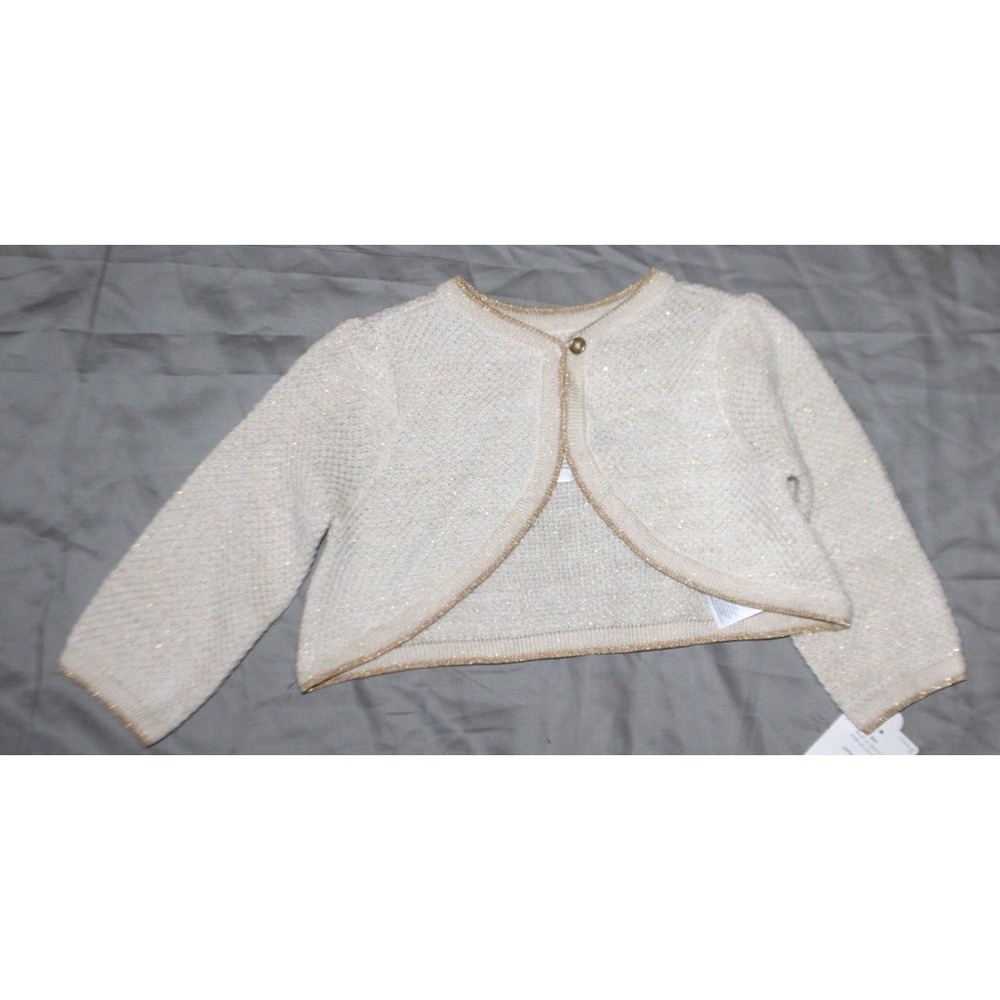 Carters Baby Girl Gold Cardigan Size 6 mths EUC